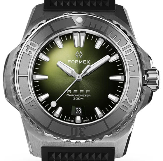 Formex REEF Automatik Chronometer COSC 300M silver / green Ref. 2200.1.6301.910